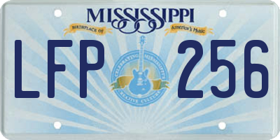 MS license plate LFP256