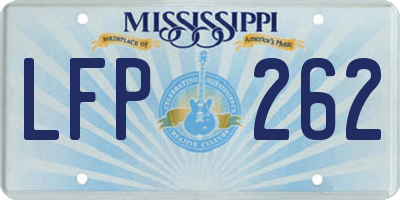 MS license plate LFP262