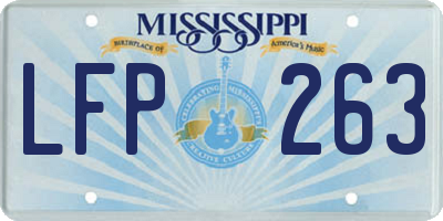 MS license plate LFP263
