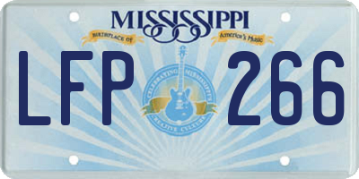 MS license plate LFP266