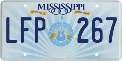 MS license plate LFP267
