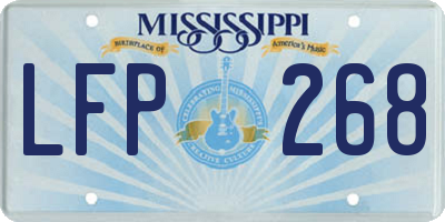 MS license plate LFP268