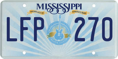 MS license plate LFP270