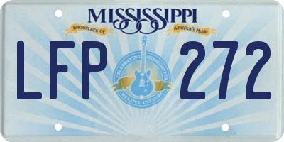 MS license plate LFP272
