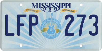 MS license plate LFP273