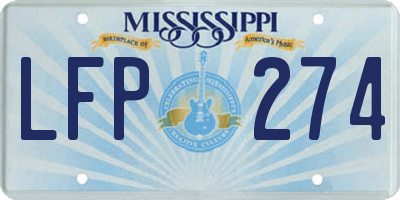 MS license plate LFP274