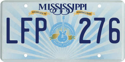 MS license plate LFP276