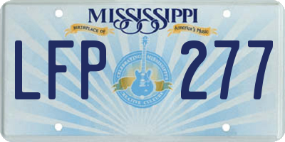 MS license plate LFP277