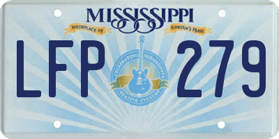 MS license plate LFP279
