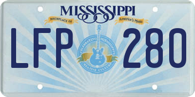 MS license plate LFP280