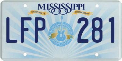 MS license plate LFP281