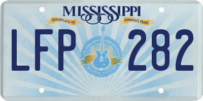 MS license plate LFP282