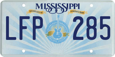 MS license plate LFP285