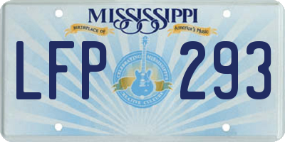 MS license plate LFP293