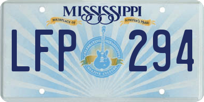 MS license plate LFP294