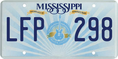 MS license plate LFP298
