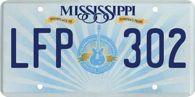 MS license plate LFP302
