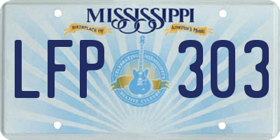 MS license plate LFP303