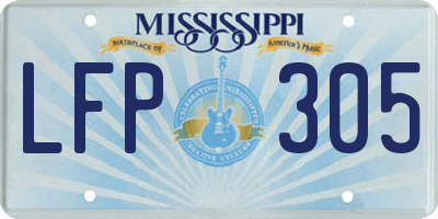 MS license plate LFP305