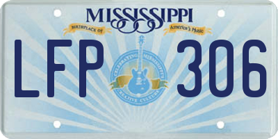 MS license plate LFP306