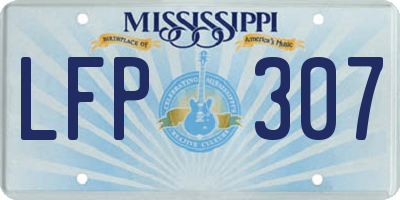 MS license plate LFP307