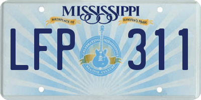 MS license plate LFP311