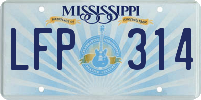 MS license plate LFP314