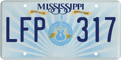 MS license plate LFP317