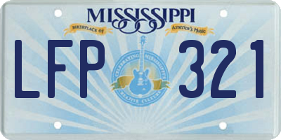 MS license plate LFP321