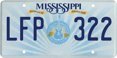 MS license plate LFP322