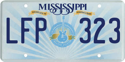 MS license plate LFP323