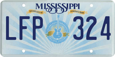 MS license plate LFP324