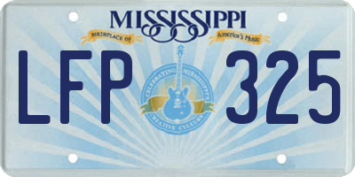 MS license plate LFP325