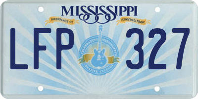 MS license plate LFP327