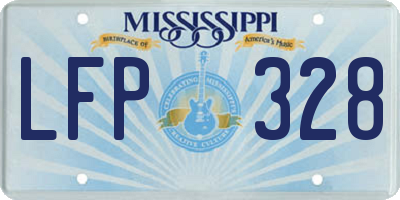 MS license plate LFP328