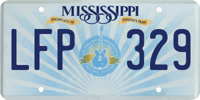 MS license plate LFP329