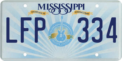 MS license plate LFP334