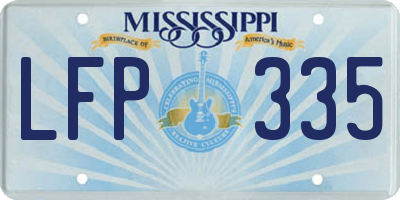 MS license plate LFP335