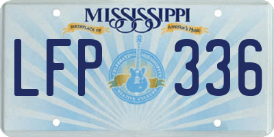 MS license plate LFP336
