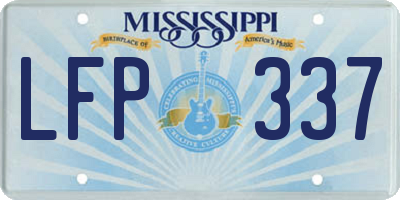 MS license plate LFP337