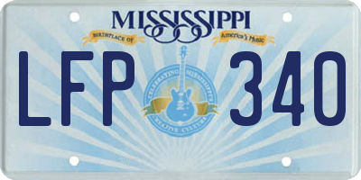 MS license plate LFP340