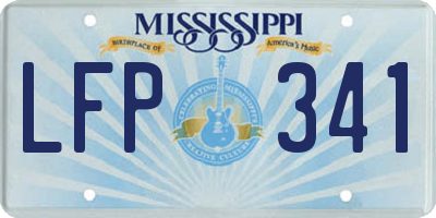 MS license plate LFP341