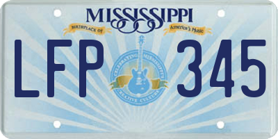 MS license plate LFP345