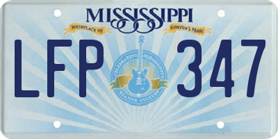 MS license plate LFP347