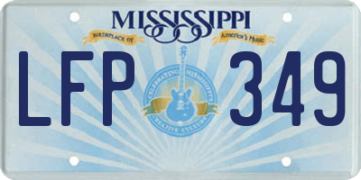 MS license plate LFP349