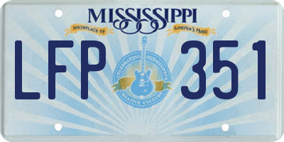 MS license plate LFP351