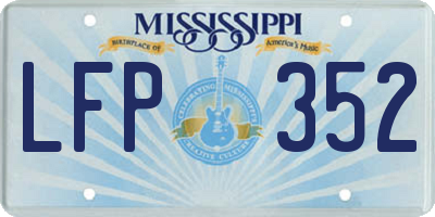 MS license plate LFP352