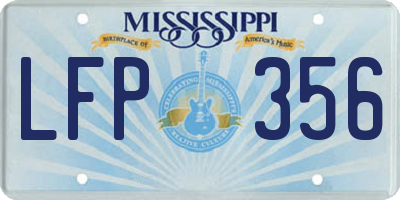 MS license plate LFP356