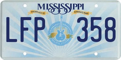 MS license plate LFP358