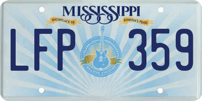 MS license plate LFP359